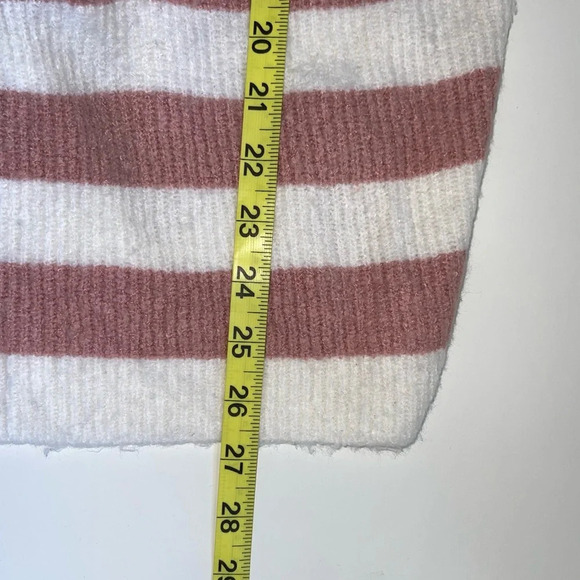 Maurices White & Pink Striped Open Twist Back Reversible Sweater Xsmall Women’s - Picture 8 of 11
